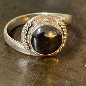 Hemitite size 6 sterling silver ring
